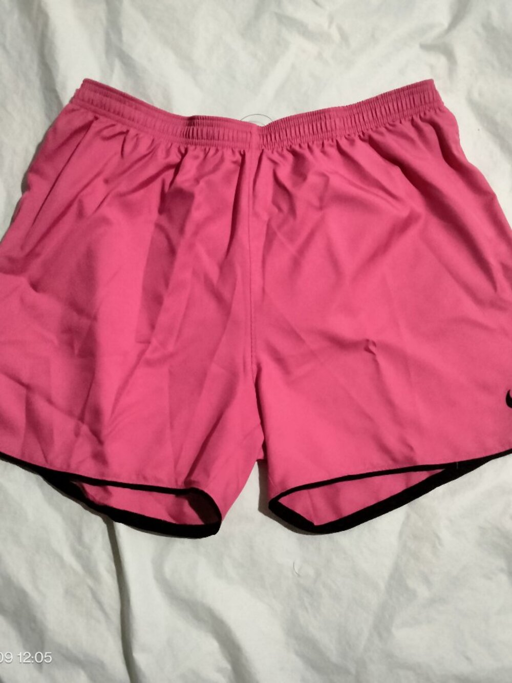 Nike Dri-FIT Shorts Womens Large Pink Black Slim Fit Soccer Gym DH8302-616 Sz L
